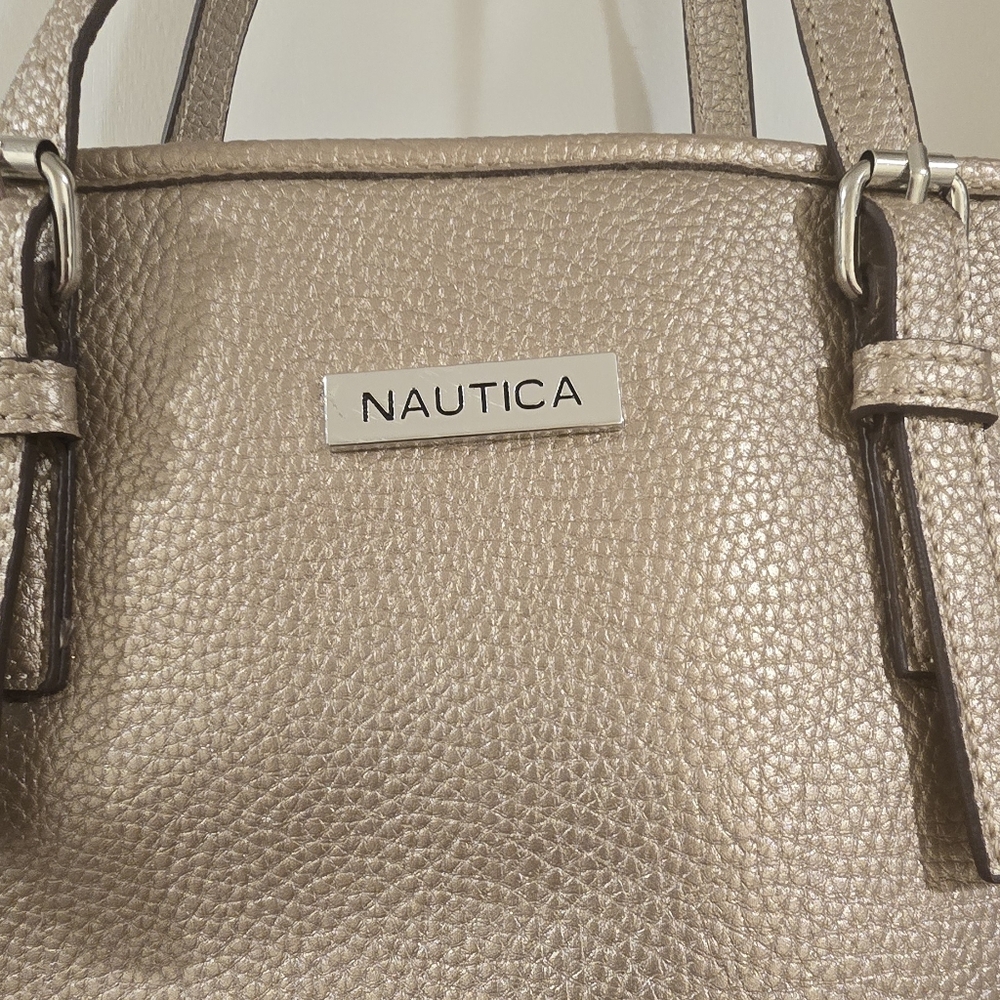 Stylish Nautica Zippered Handbag with Adjustable Shoulder Strap Large Capacity